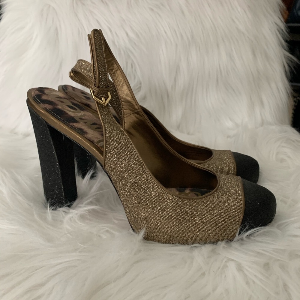 Sam Edelman slingback platform pumps